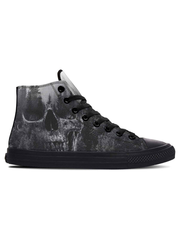 Canvas Shoes For Lovers Skull Forest Print