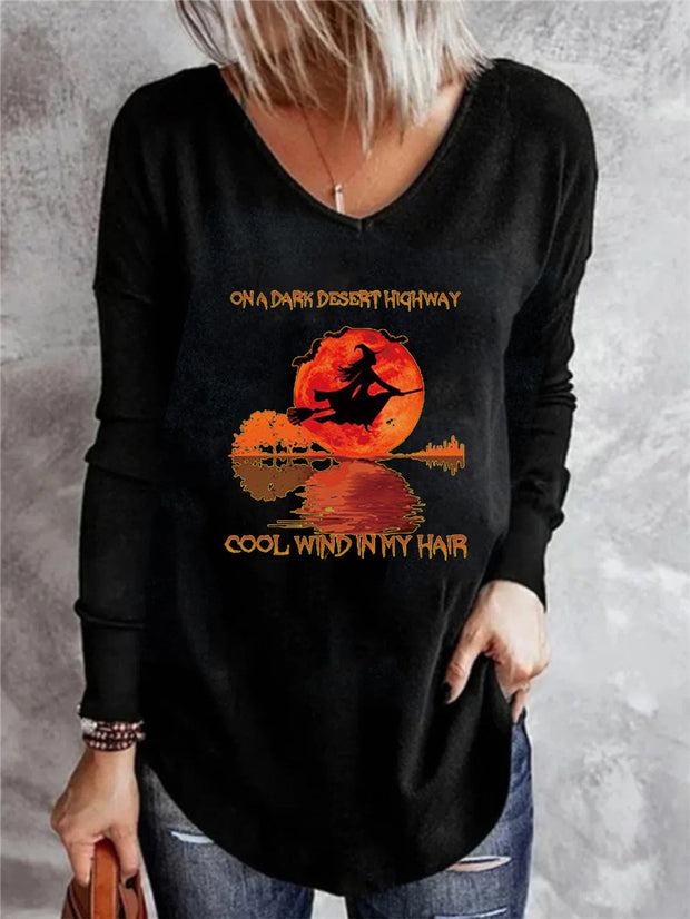 Witch Cool Wind In My Hair Halloween Shirt