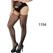 Sexy Lace Suspender Jacquard Hollow Fishnet Stockings