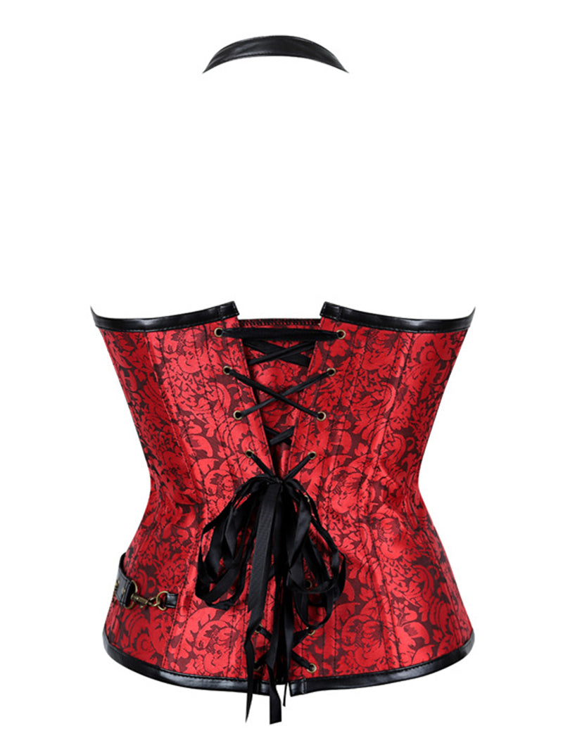 Shapewear en PU style punk licou 