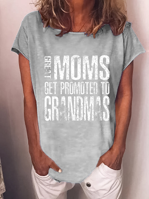 T-shirt femme imprimé à manches courtes MAMANS ET GRAND-MAS 
