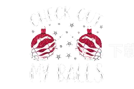 Weihnachten – Check out My Balls – Sexy Langarmtop mit Blumenspitze