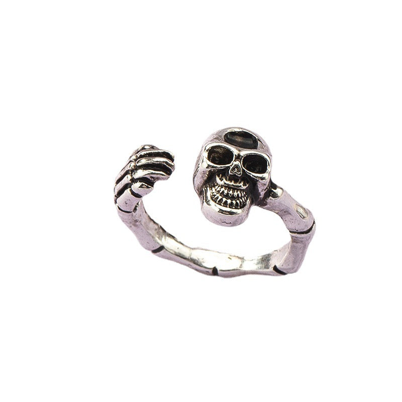 Fashion Punk Skull Open-End Ring