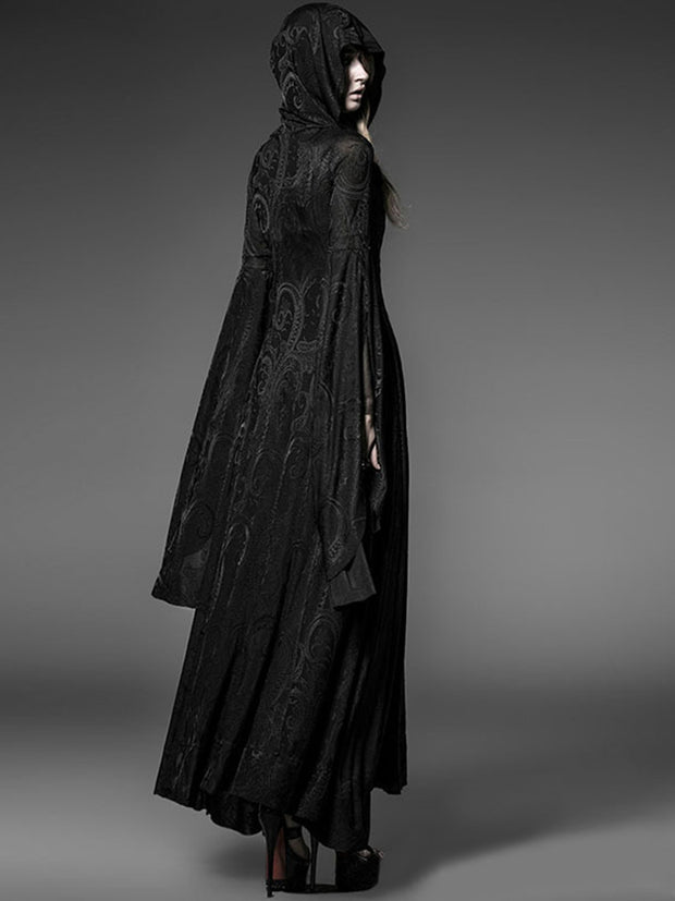 Robe rétro cosplay à capuche en tricot gothique 