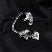 Gothic Heart Bat Wing Ear Cuff