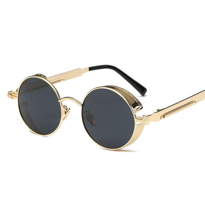 Vintage Punk Round Tinted Sunglasses