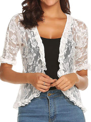 Lace See Through Sun Proof Cardigan
