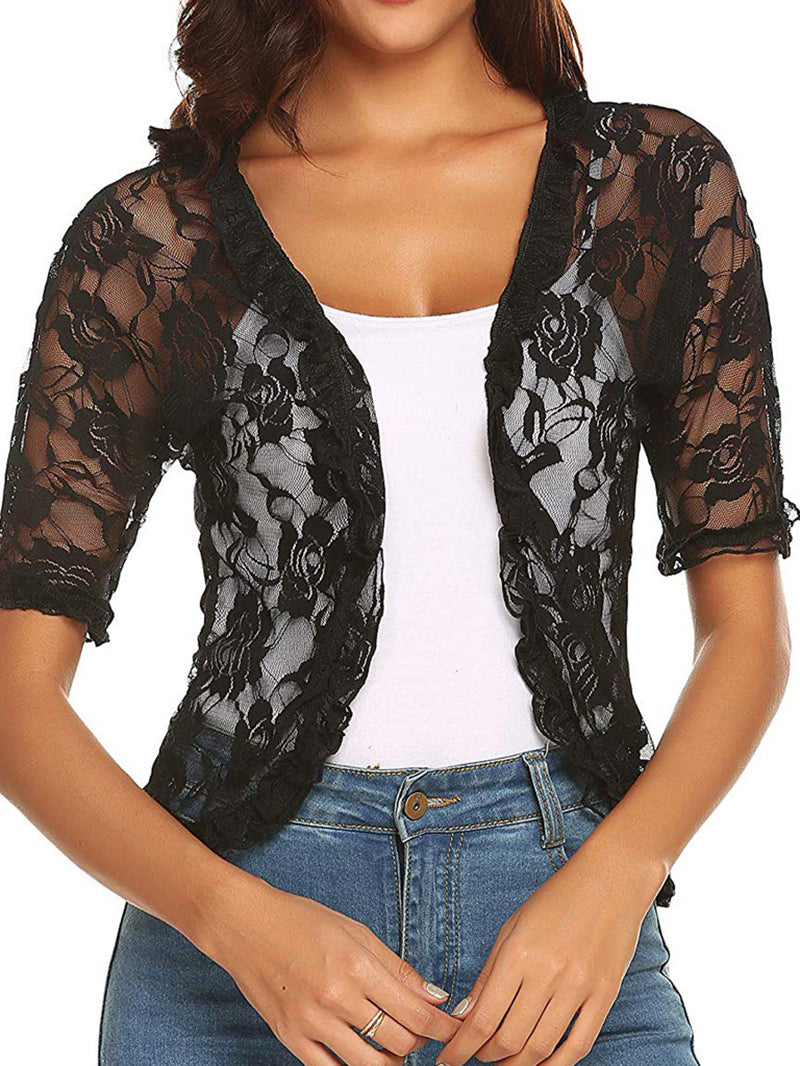 Lace See Through Sun Proof Cardigan