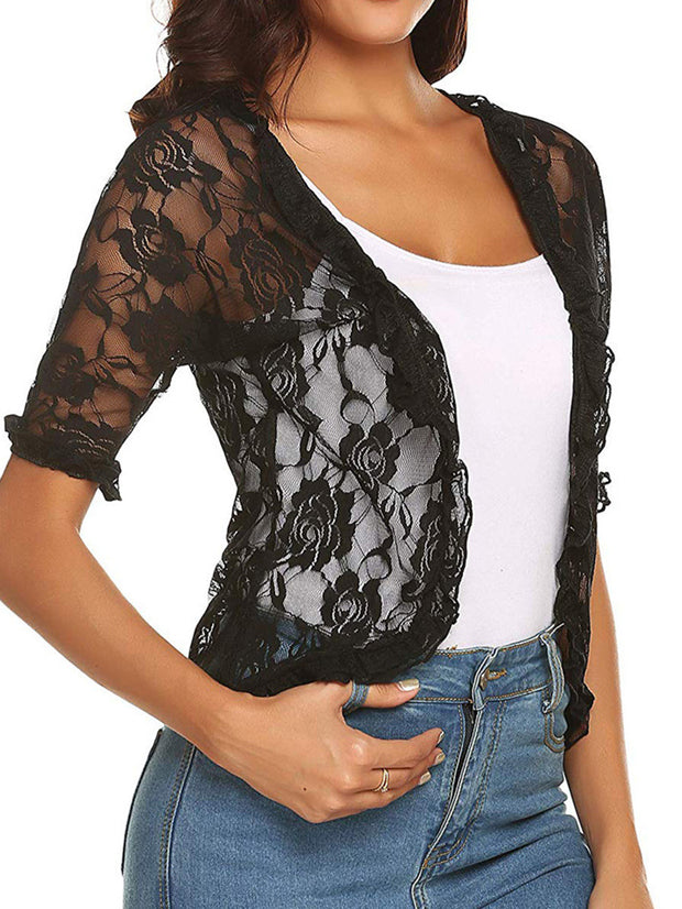 Lace See Through Sun Proof Cardigan