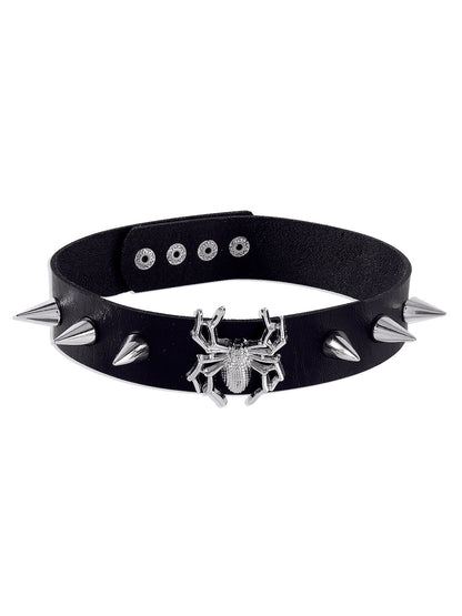 Gothic Totenkopf Lederhalsband 