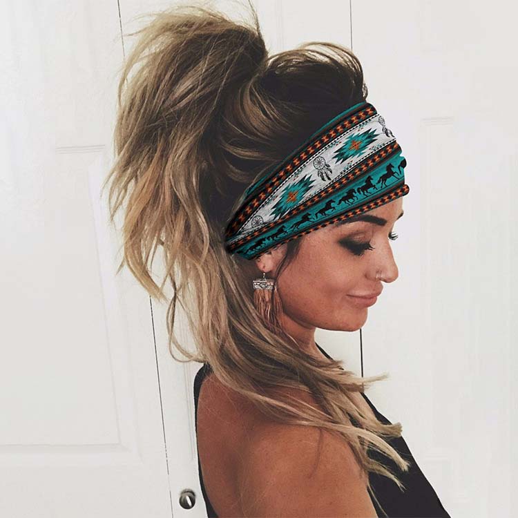 Casual Geometric Pattern Wide Headband