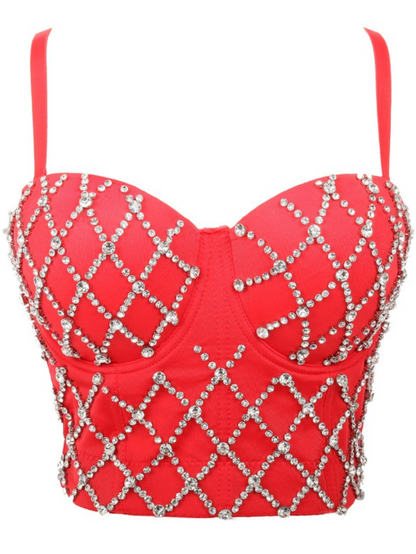 Sexy Beading Costume Tank Top