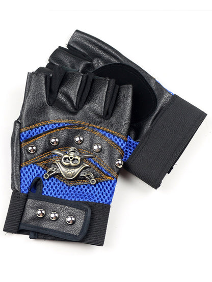 Skull Half Finger Gloves