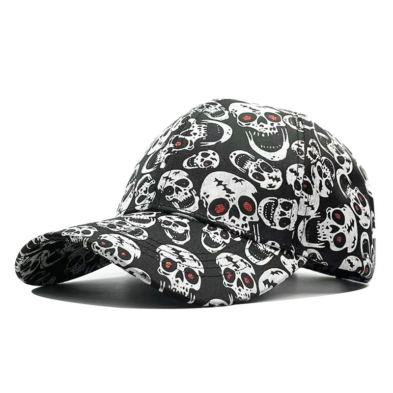 Red-Eye Skulls Printed Baseball Cap