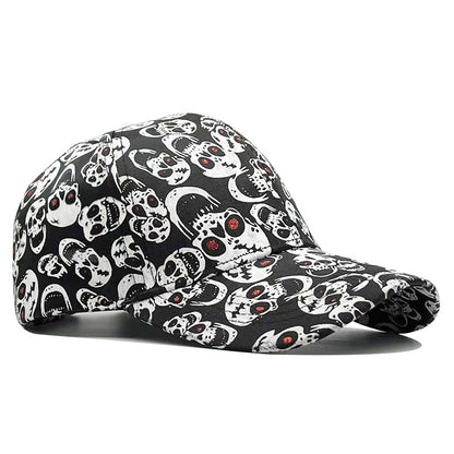 Red-Eye Skulls Printed Baseball Cap