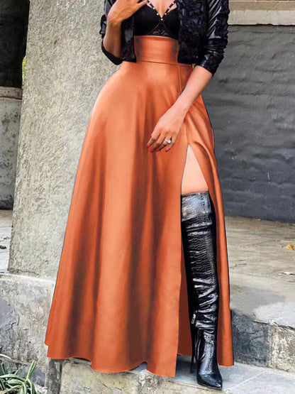 High Slit Irregular Skirt