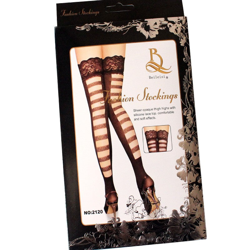 Lace See Through Antiskid Stocking