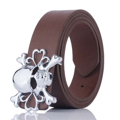 Punk Skull Buckle Leather Belt