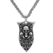 Gothic Viking Skulls Pendant Necklace
