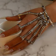 Punk Totenkopf Hand Finger Ring Armband 