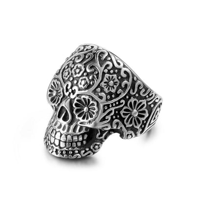 Modischer Rock-Punk-Totenkopf-Ring 