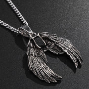 Modische Halskette mit Anhänger „Flügel des Bösen“ 
