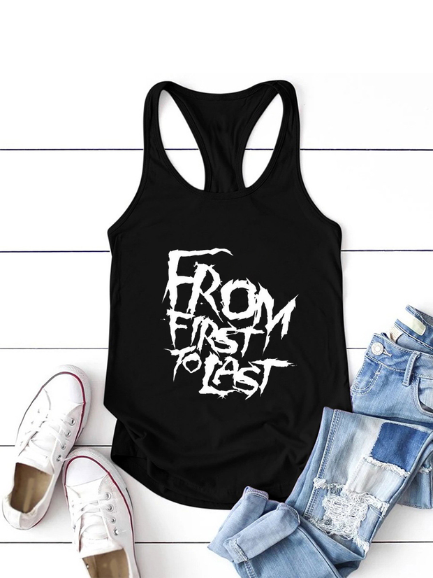 From First To Last Printed Sexy I-Shaped Vest