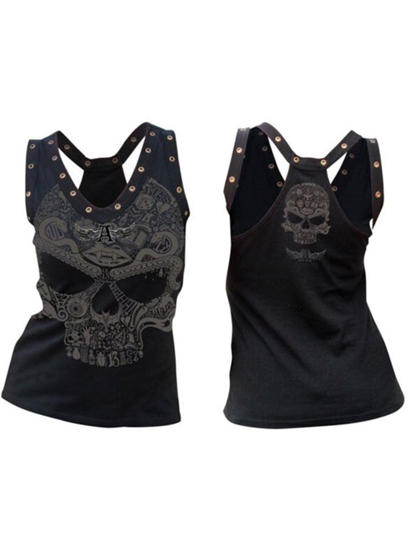 Skull Print Casual Camisole