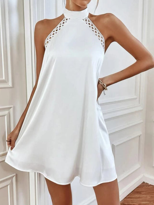 Summer Lace Stitching Sleeveless Dress