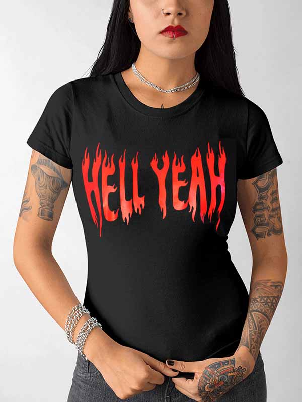 T-Shirt mit Aufdruck „Hell Letter“ 