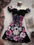 Halloween Spooky One Neck Bubble Sleeve Drawstring Dress