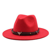 Wide Brim Wooled Top Hat