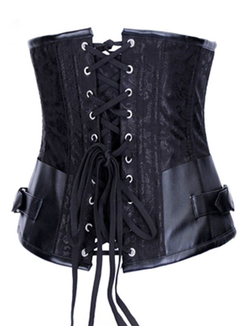 Punk Style Buckled Corset