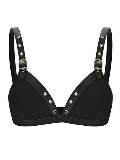 Punk Style Sexy Buckled Bra