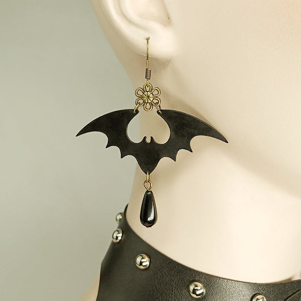 Punk Halloween Bat Shape Earrings