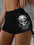 Punk Skull Drawstring Side Yoga Pants