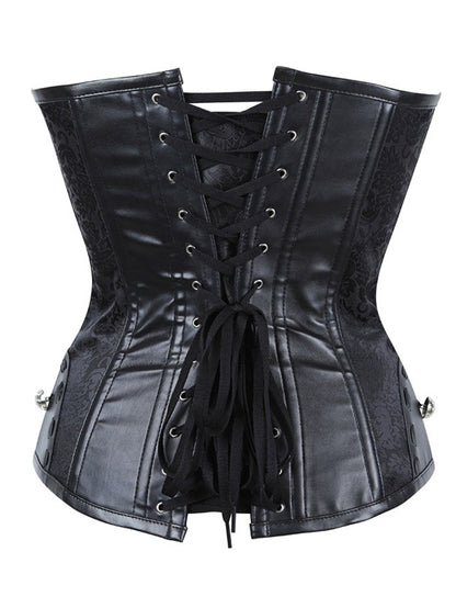 Corset punk rivet évidé pour femmes 