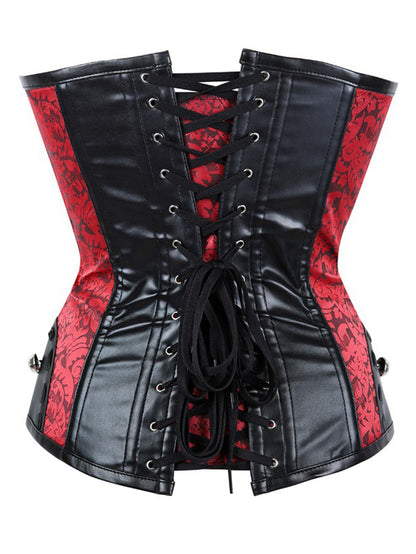 Corset punk rivet évidé pour femmes 