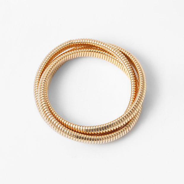 Bracelet spirale en métal punk simple 