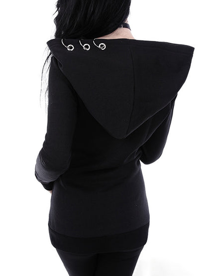 Punk Dark Metal Rings Hoodie