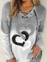 Sweatshirt mit Love Lace-Print 