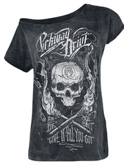 Lässiges Street-Casual-T-Shirt mit Totenkopf-Print und kurzen Ärmeln 