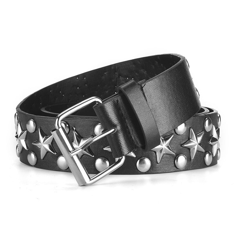 Unisex Stars Decoration Punk Belt