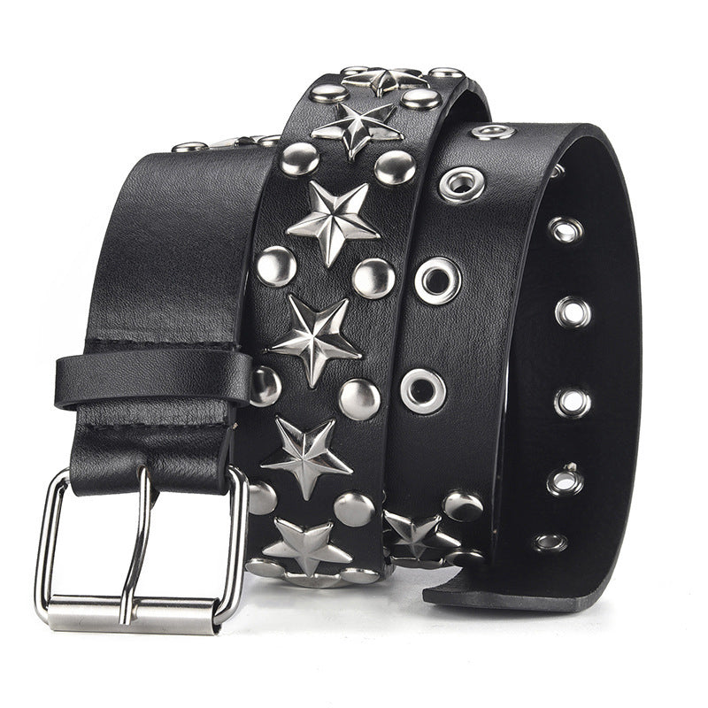 Unisex Stars Decoration Punk Belt