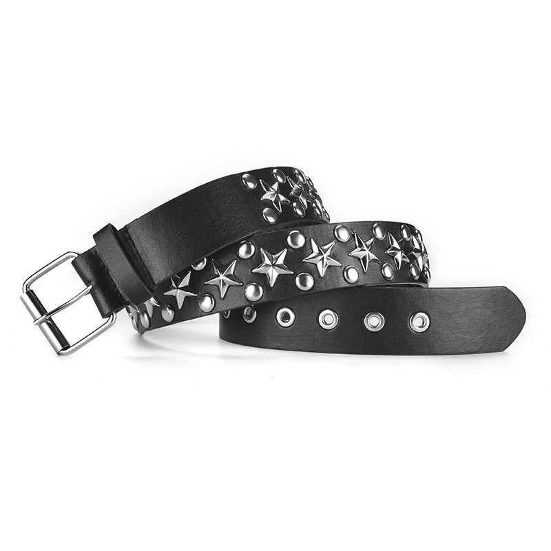 Unisex Stars Decoration Punk Belt