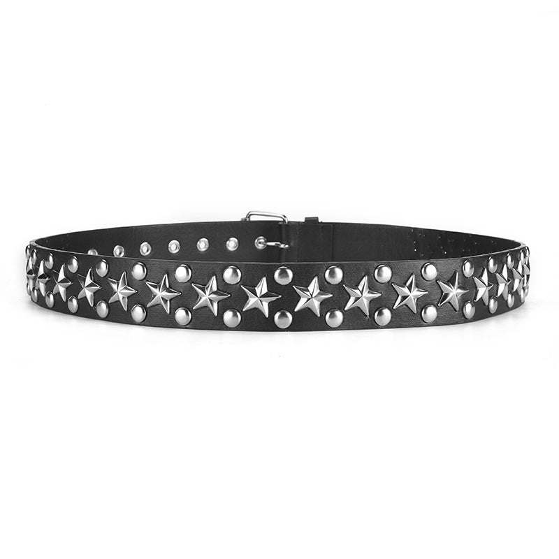 Unisex Stars Decoration Punk Belt