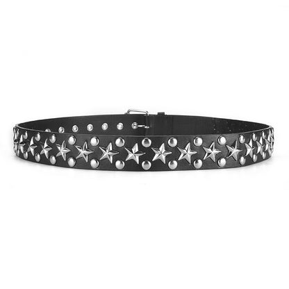 Unisex Stars Decoration Punk Belt