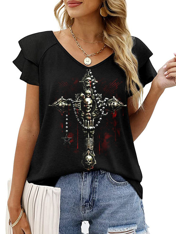 T-Shirt mit Kreuz-Print 