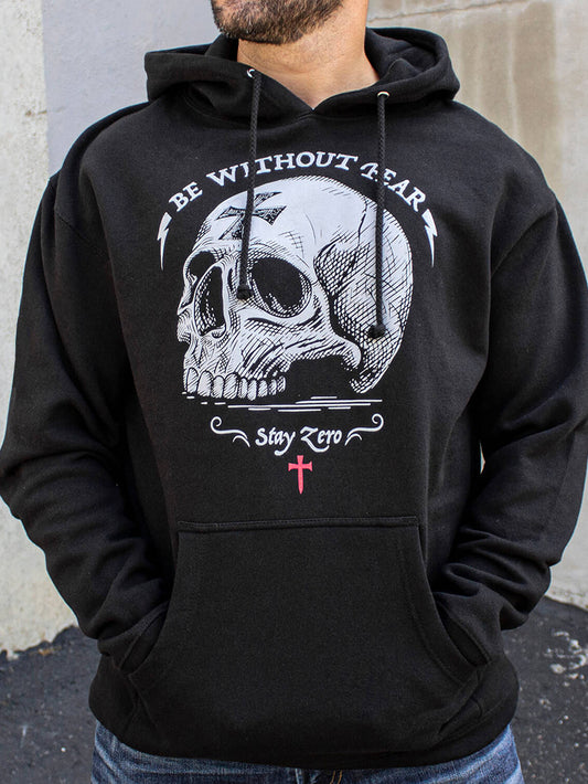 Be Without Fear - Kapuzenpullover für Herren mit Totenkopf-Aufdruck 