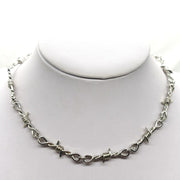Gothic Punk Style Barbed Wire Barbed Chain Necklace